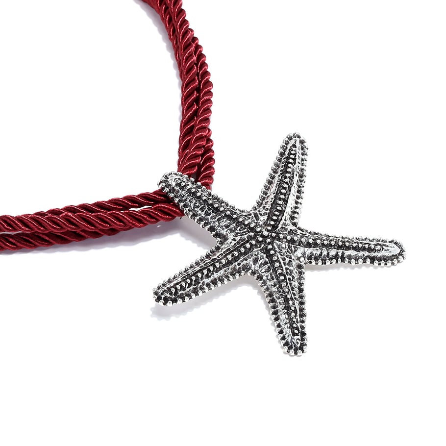 Rope Alloy Starfish Pendant Necklaces Picture3