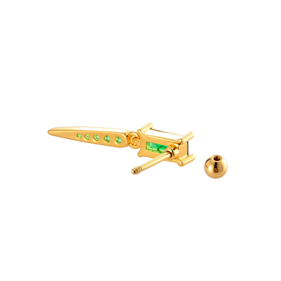 Kupfer Gold Farbe Zirkon Piercings Ohrringe Bild5