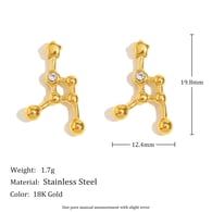 Pendientes de diamantes del zodiaco - Cáncer Imagen9