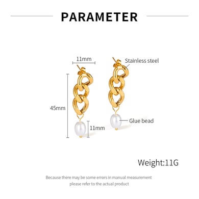 1 Paar einfache Serie täglich geometrische Edelstahl Gold Farbe Damen Tropfen Ohrringe h5 Bild2
