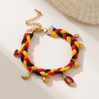 Black, red and yellow 