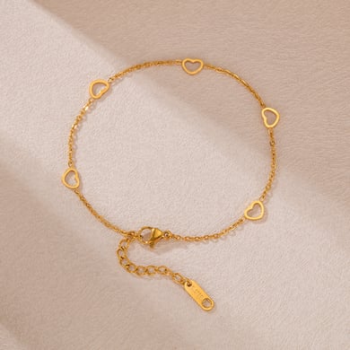 Einfache Herz-Kettenarmbänder aus Edelstahl h5 Bild4