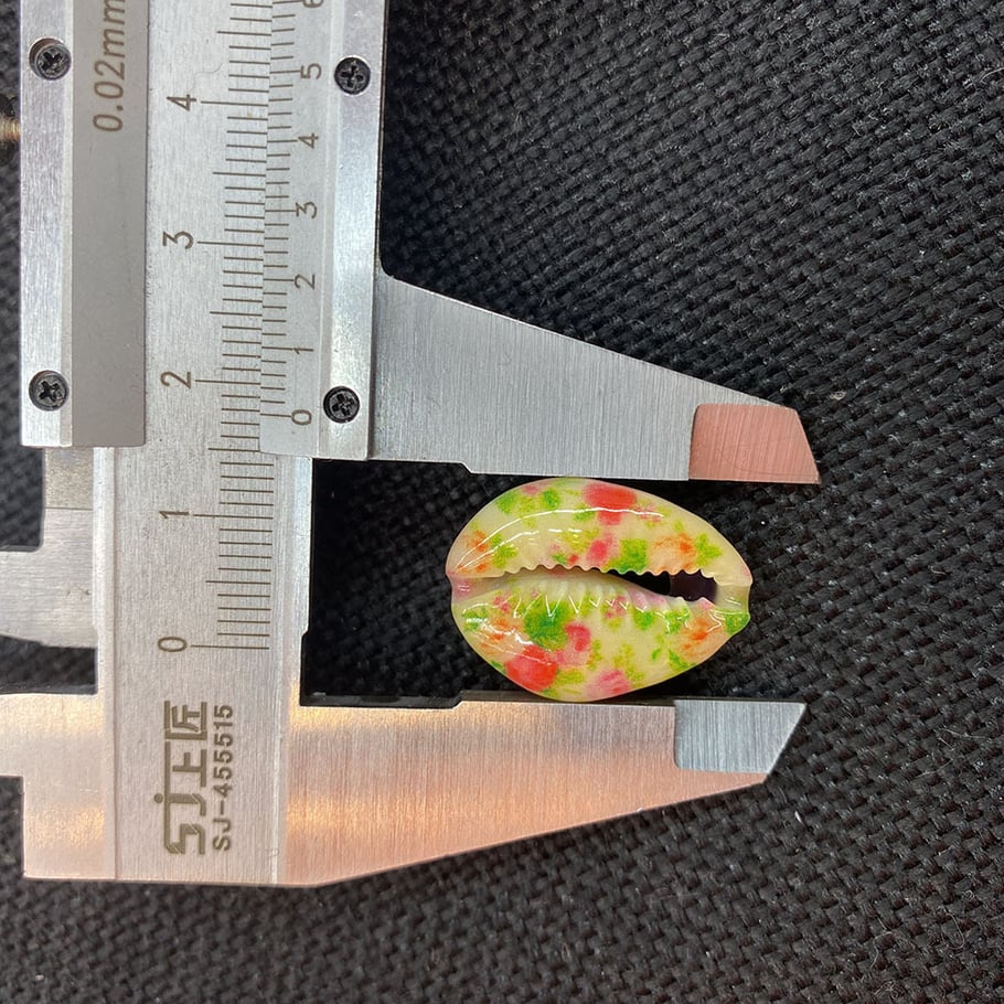 1 Set Ölfleckverglasung Blumenmuschel Damenanhänger Bild6
