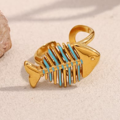Damenringe aus Edelstahl in Fischgrätenform mit einzigartigem Design h5 Bild3