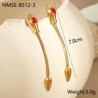 Boucles d&#39;oreilles rouges NMSE-B512-3 Image7