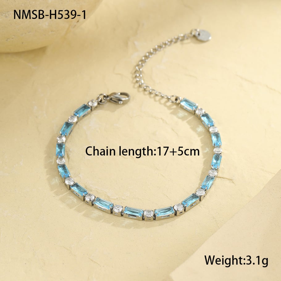 Bracelets à chaîne géométriques en acier inoxydable pour femmes, série Simple Daily 