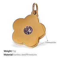 PJ396PEG Purple Diamond Gold Pendant Picture5