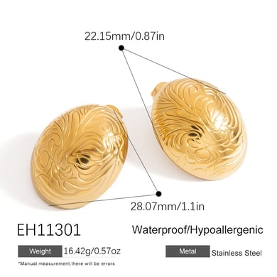 Ohrstecker aus Edelstahl in Goldfarbe h5 Bild2