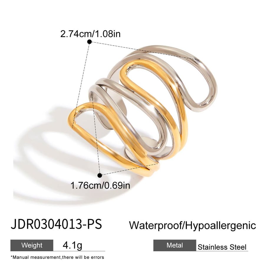 Stainless Steel Mixed Color Minimalist Rings Picture2