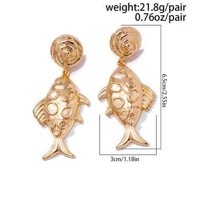 Ins Style Fish Alloy Drop Earrings h5 Picture2