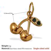 PJ336GNG Green Diamond Gold Pendant Picture16
