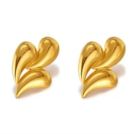 GE957-Stahl Ohrringe Gold 
