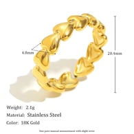 Herz Offener Ring-Gold Bild3