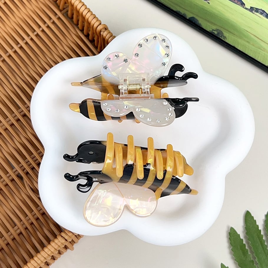 1 pince à cheveux en acétate pour femme, motif abeilles mignonnes Image4