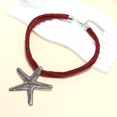 Rope Alloy Starfish Pendant Necklaces h5 Picture4