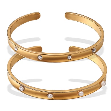 Stainless Steel Gold Color Cuff Bracelets h5 Picture5