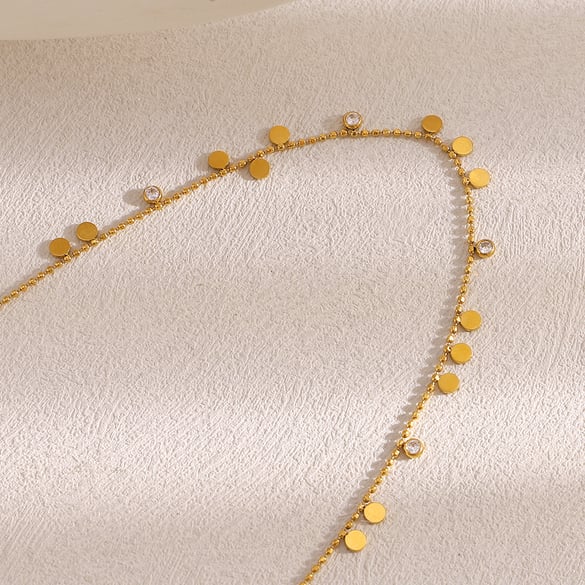 Colliers à chaîne en acier inoxydable de couleur unie pour femmes, série Simple