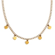 Hart Zirkoon Ketting - Goud Afbeelding3