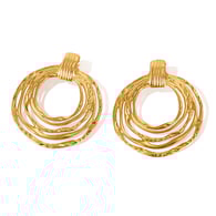 GE994-Stahl Ohrringe Gold 