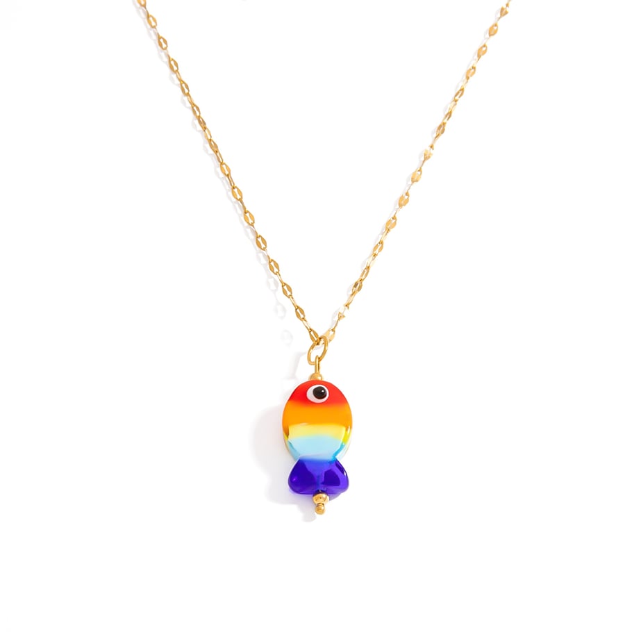 Fish Gold Color Pendant Necklaces