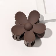 Forcina per capelli con fiore grande satinato - marrone scuro Immagine36