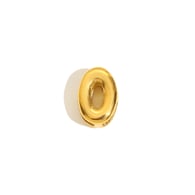 Halskette mit hohlem kleinen Buchstabenanhänger – Gold – O Bild41
