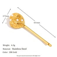 Heart Pearl Hairpin-Gold Picture2