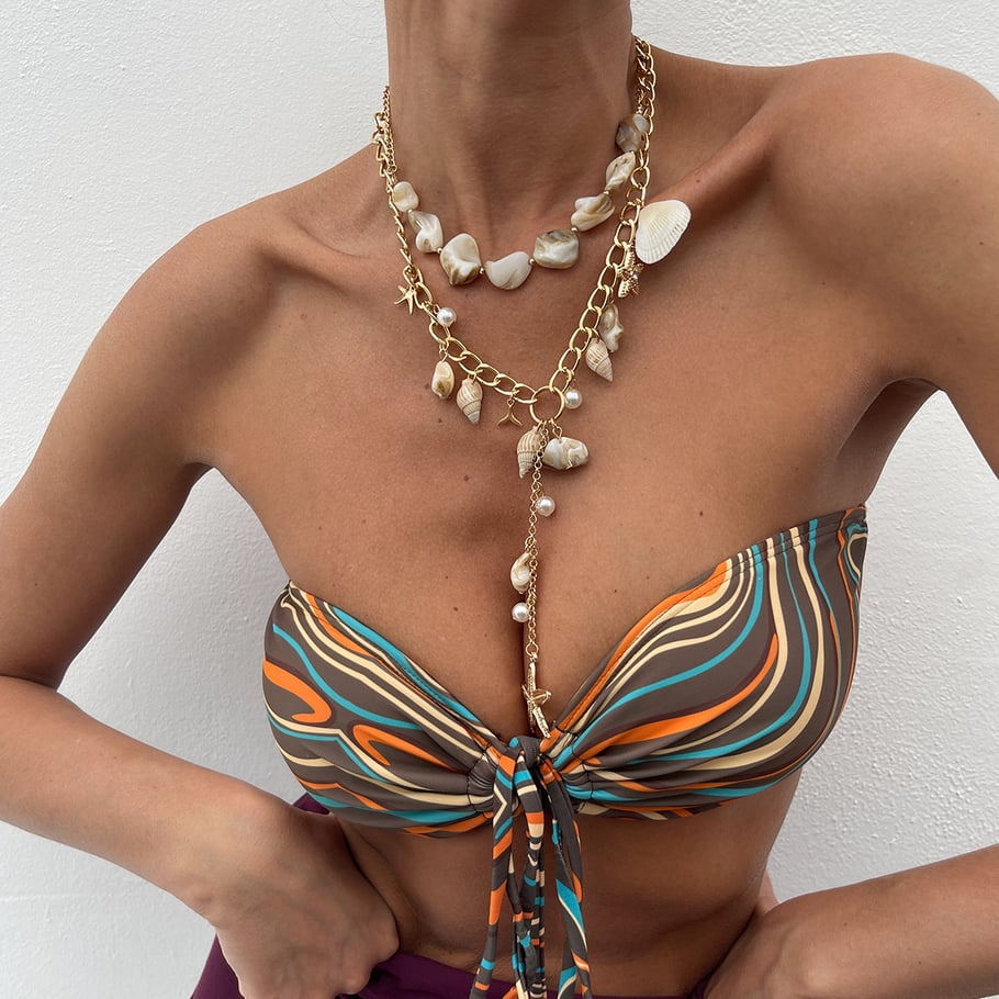 Oceanic Shell Iron Layered Necklaces Picture3