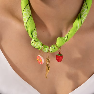 Elegant Kerchief Shell Stainless Steel Gold Color Women's Pendant Necklaces h5 Picture3