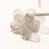 Forcina per capelli in gelatina trasparente - Stile fiore blu-grigio Immagine7