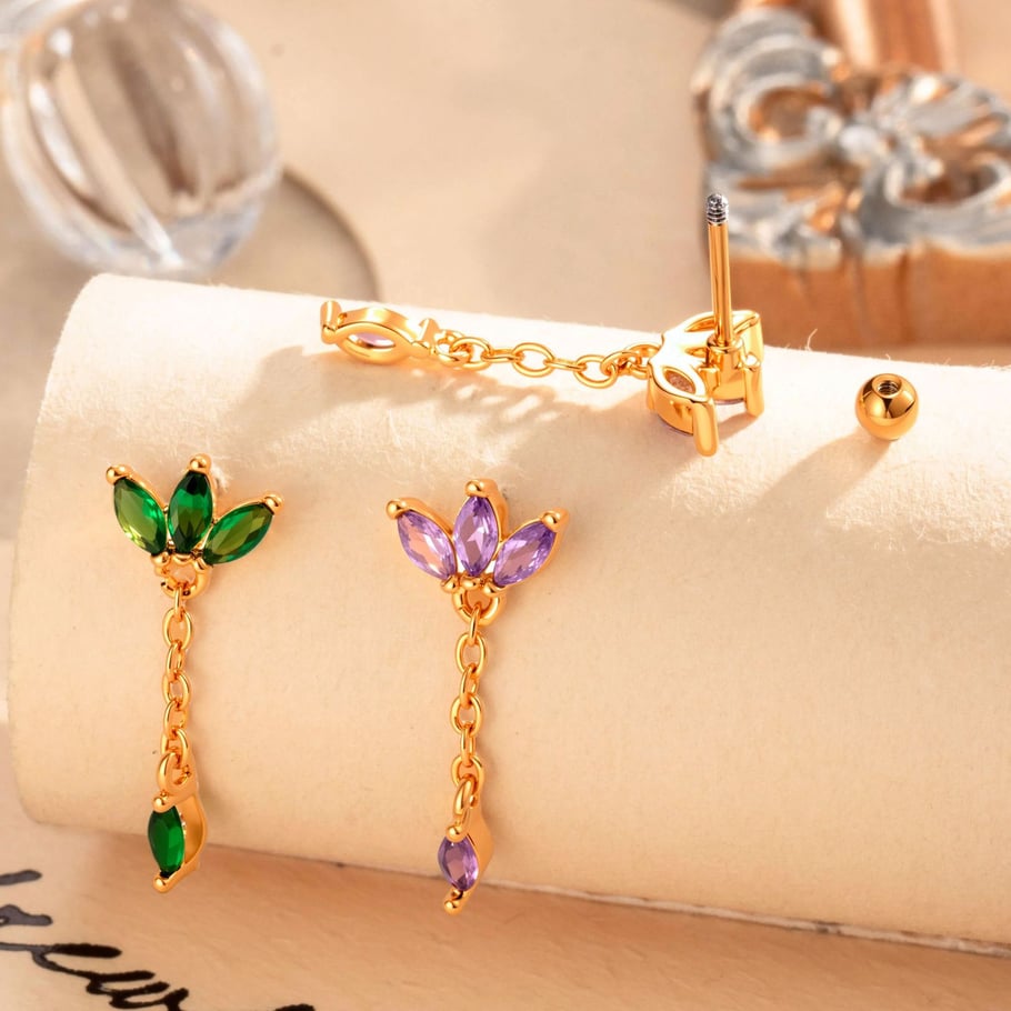 1 Pair Simple Series Simple Geometric Copper   Gold Color  Zircon Women's Piercings Earrings Picture5