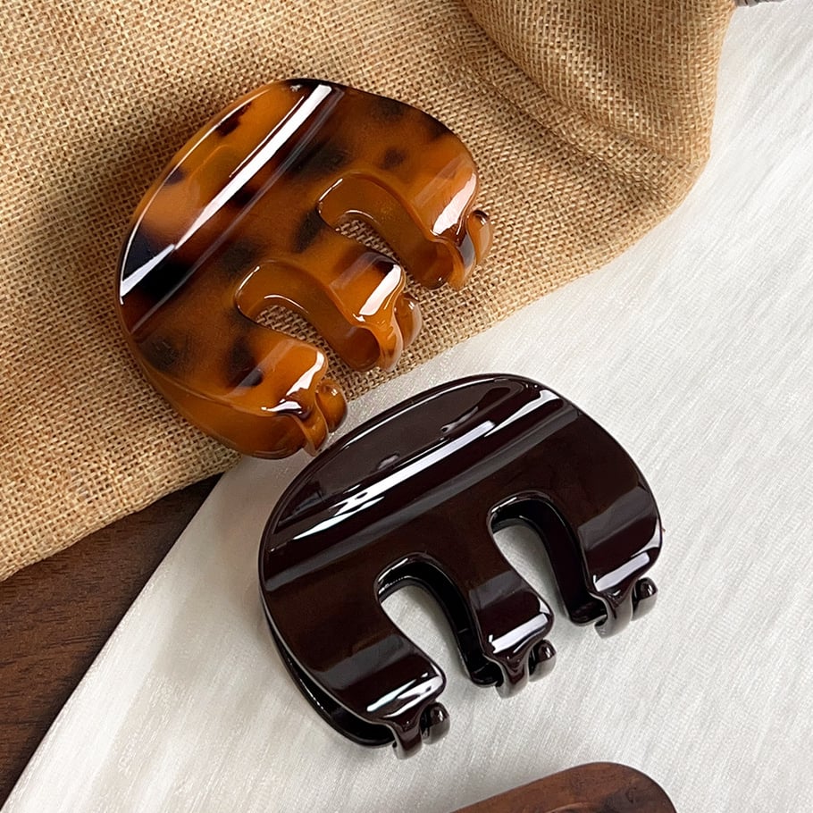 1 Piece Simple Series Casual Solid Color Resin Women's Hair Claws h5Picture3