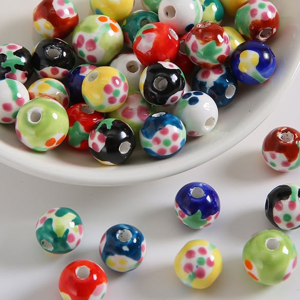 1 Parça Seramik Top DIY Takı Boncuğu 2