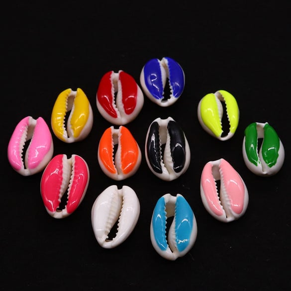 1 Piece Colorful Oil-spot Glazing Conch Women's Pendants 2