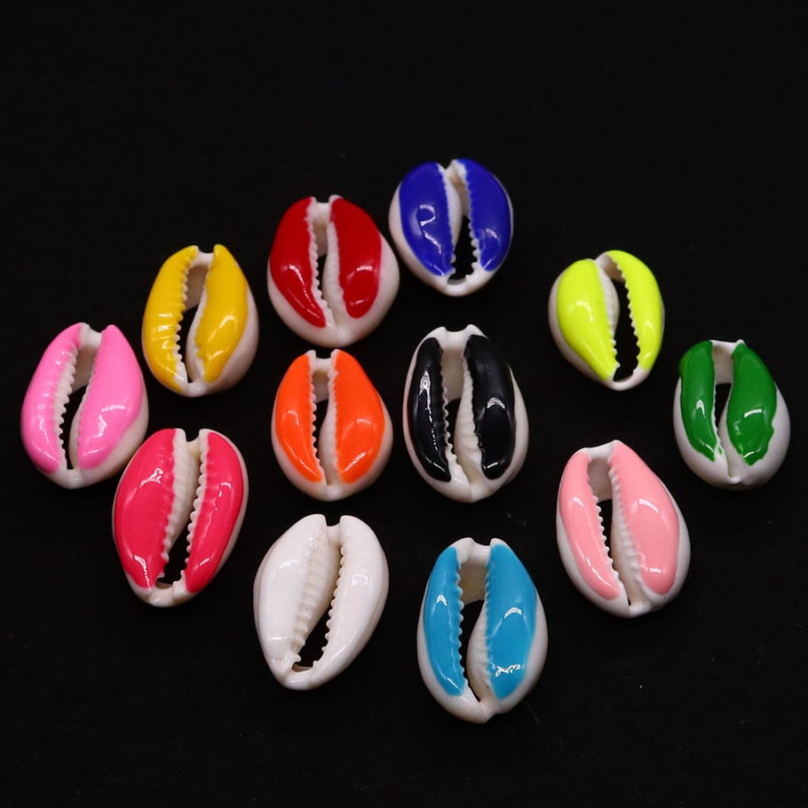 1 Piece Colorful Oil-spot Glazing Conch Women's Pendants Picture2
