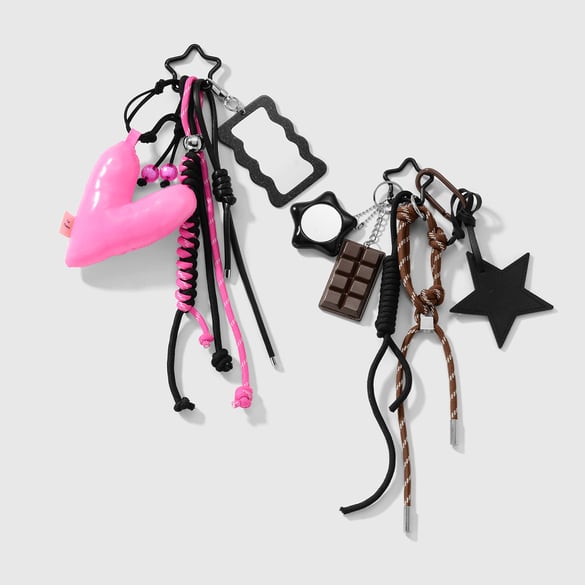 Retro Heart Alloy Bag Charms 2