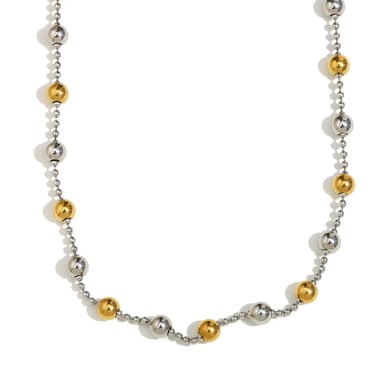 Simple Series Fashion OL Mixed Color Stainless Steel Women's Beaded Necklaces h5 Picture4