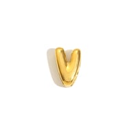 Halskette mit hohlem kleinen Buchstabenanhänger – Gold – V Bild48