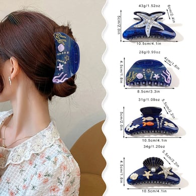1 Piece High - end Ocean Series Acrylic Women's Hair Clips h5 Picture6