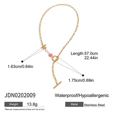 Ins Style Oceanic Stainless Steel Gold Color Pendant Necklaces h5 