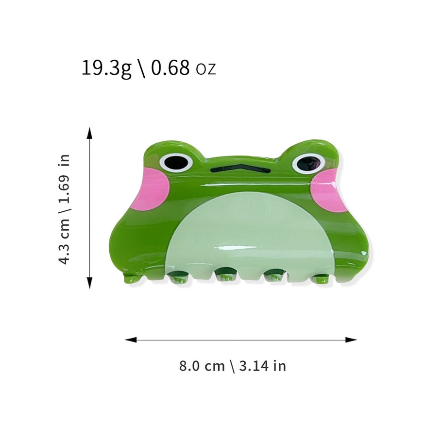 Cute Cartoon Frog Acrylic Women's Hair Claws Picture2