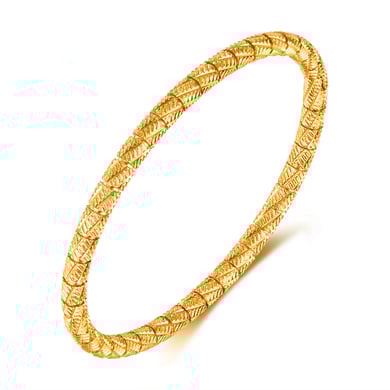 Schlichte Armreifen aus goldfarbenem Edelstahl h5 