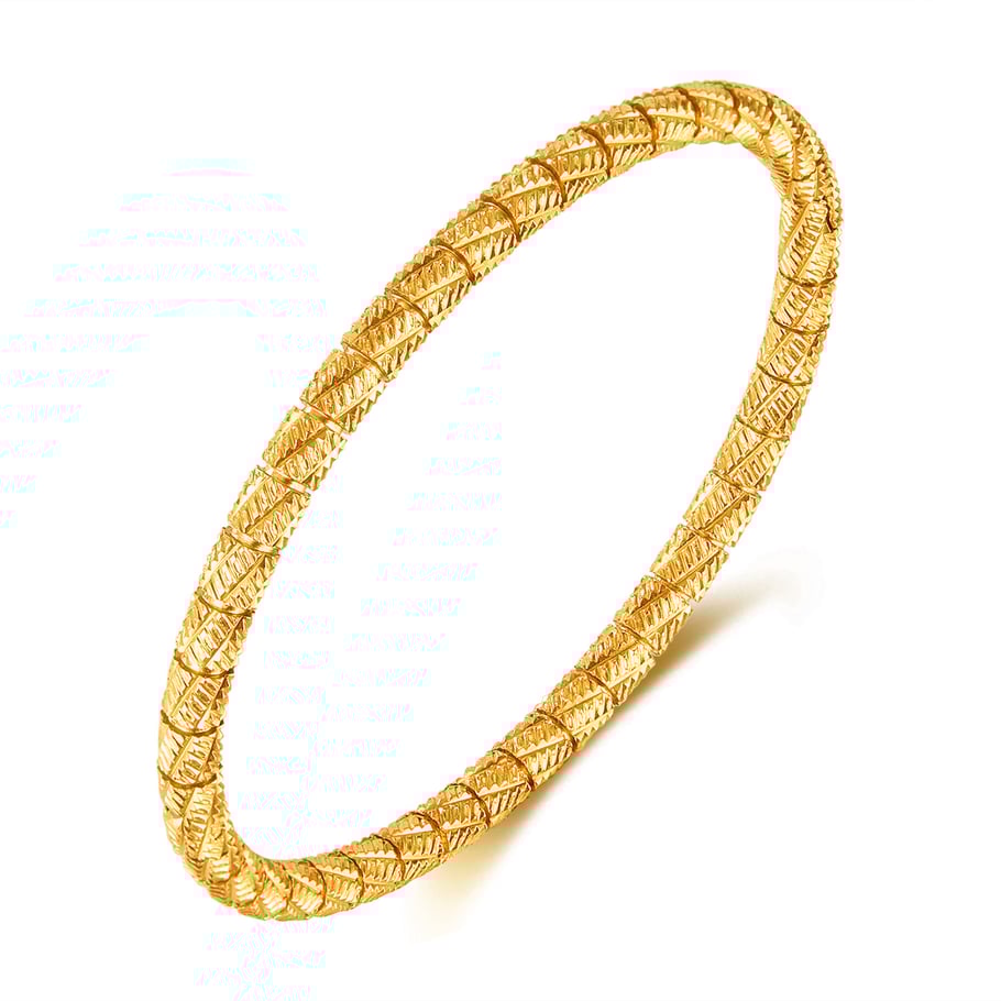 Schlichte Armreifen aus goldfarbenem Edelstahl 
