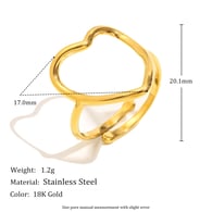 Hohler Herz offener Ring-Gold Bild13