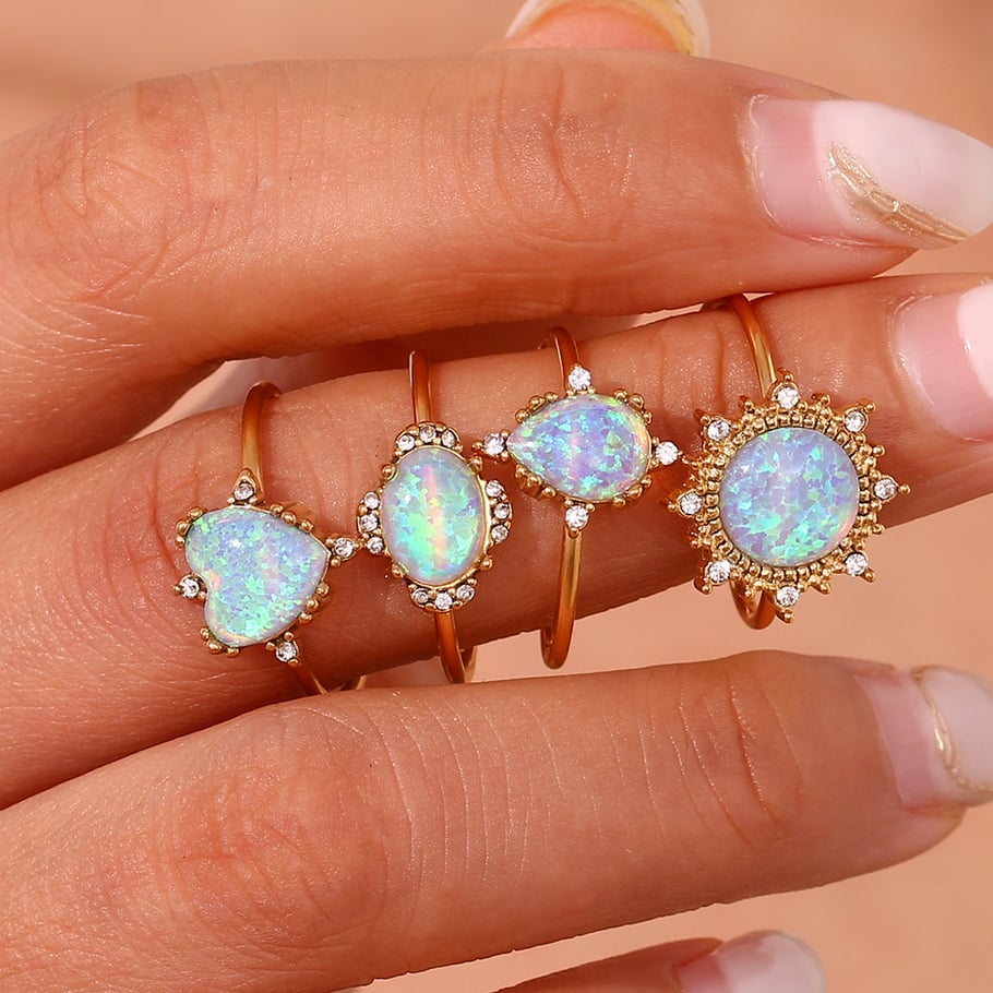 1 Stück Luxuriöse Serie Elegante Statement-Ringe aus einfarbigem Edelstahl Bild3