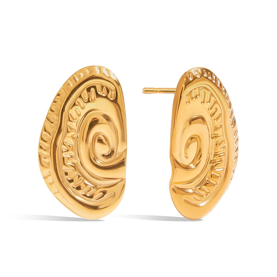 Ohrstecker aus Edelstahl in Goldfarbe 