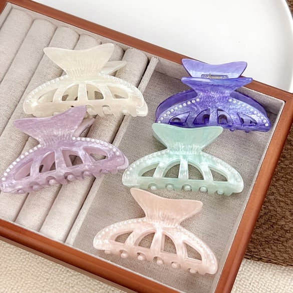 Simple Series Casual Solid Color Acrylic Women's Hair Claws