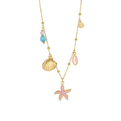 Classic Starfish Colorful Gold Color Women's Pendant Necklaces h5 