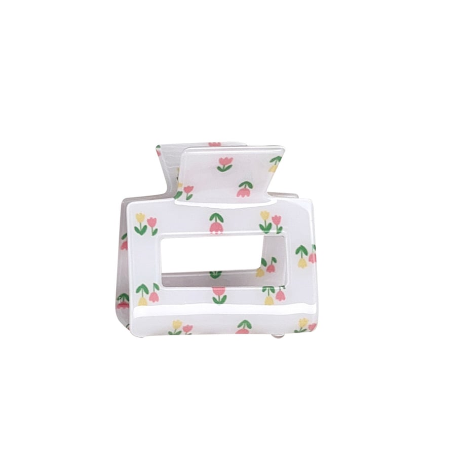 1 Paar Simple Series Casual Flower PVC Damen Haarklammern Bild4