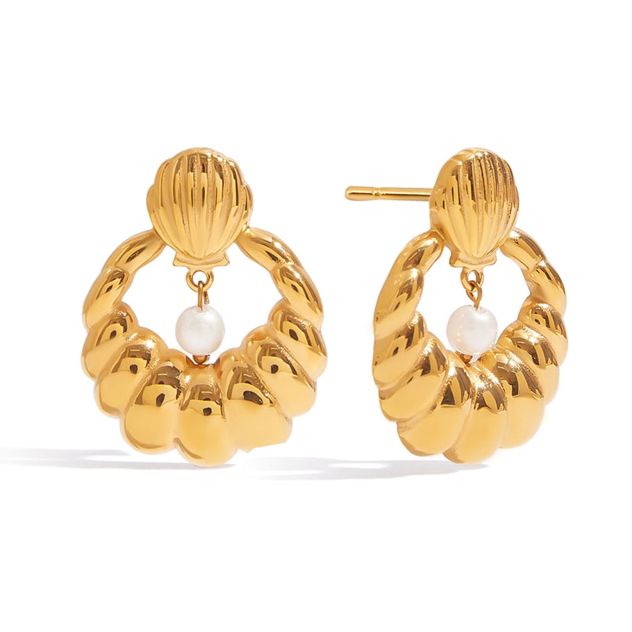 Ins Style Edelstahl Gold Farbe Ohrstecker 